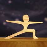 Postura de yoga "El Guerrero II", pequeño