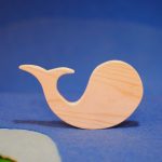 Ballena de madera sin decoración, silueta