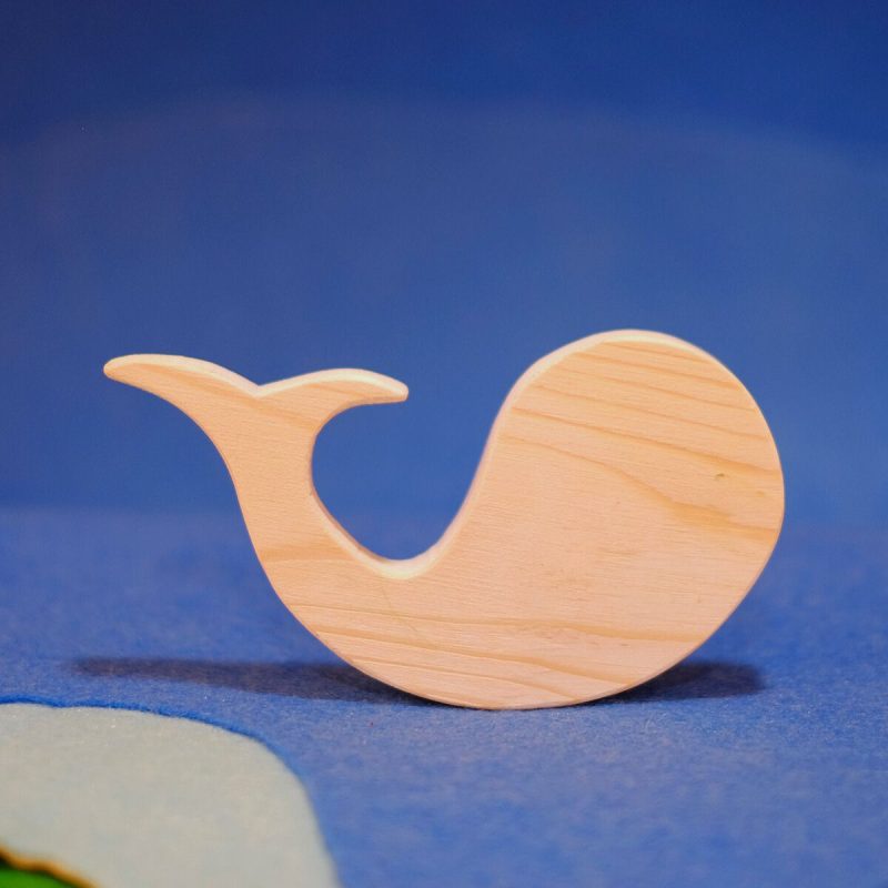 Ballena de madera sin decoración, silueta
