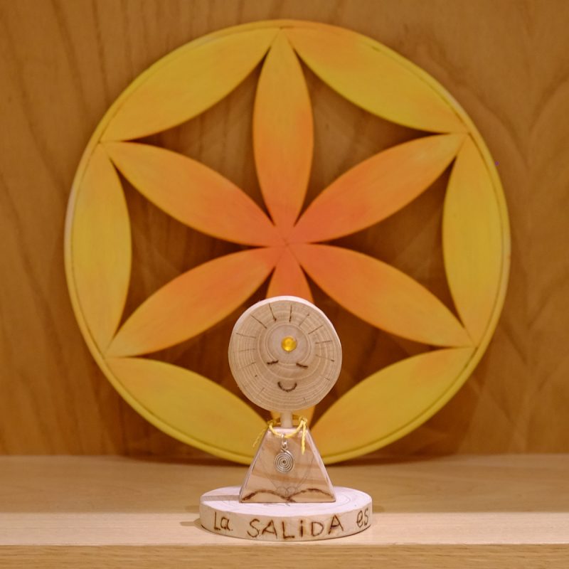 Meditando con flor de la vida