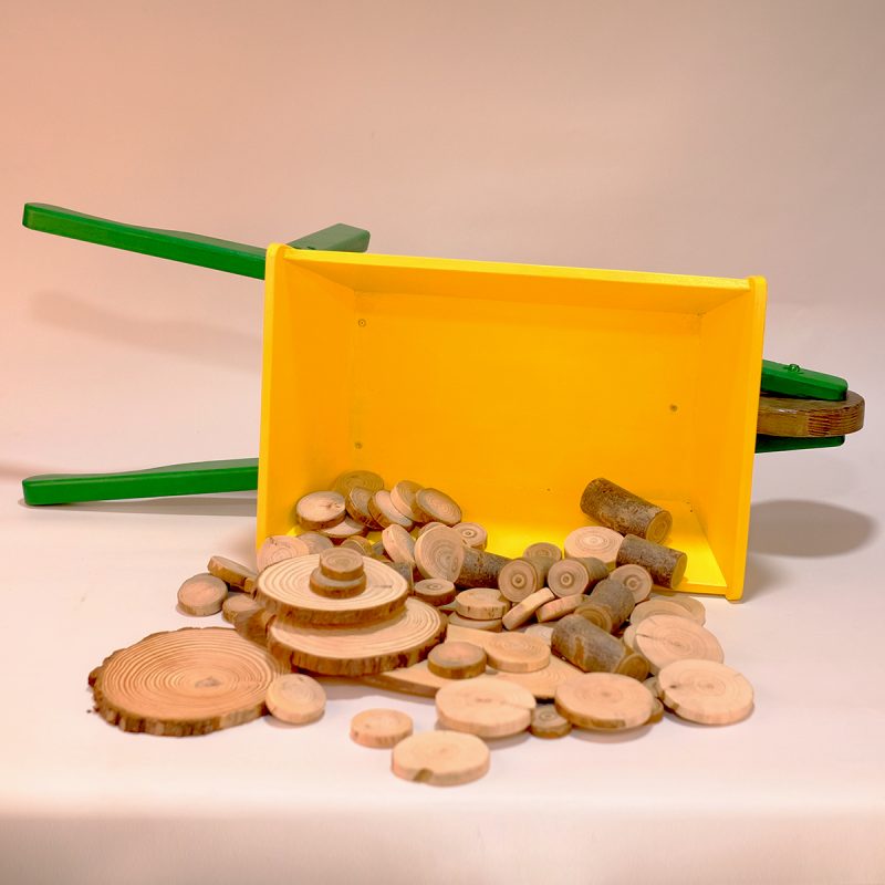 Carretilla amarilla con carga