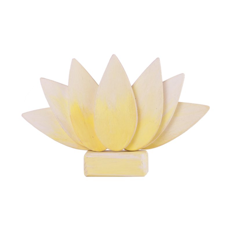 Flor de loto amarilla de 7 pétalos