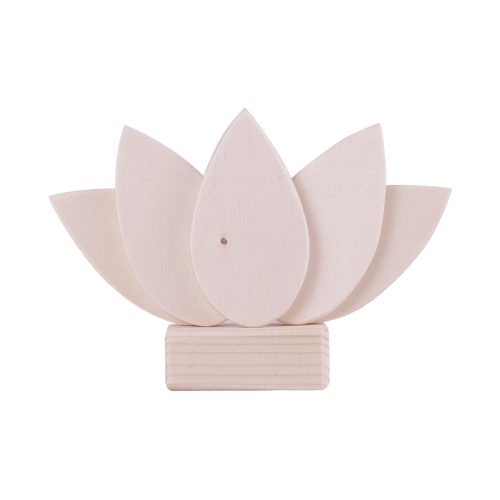 Flor de loto madera 5 pétalos