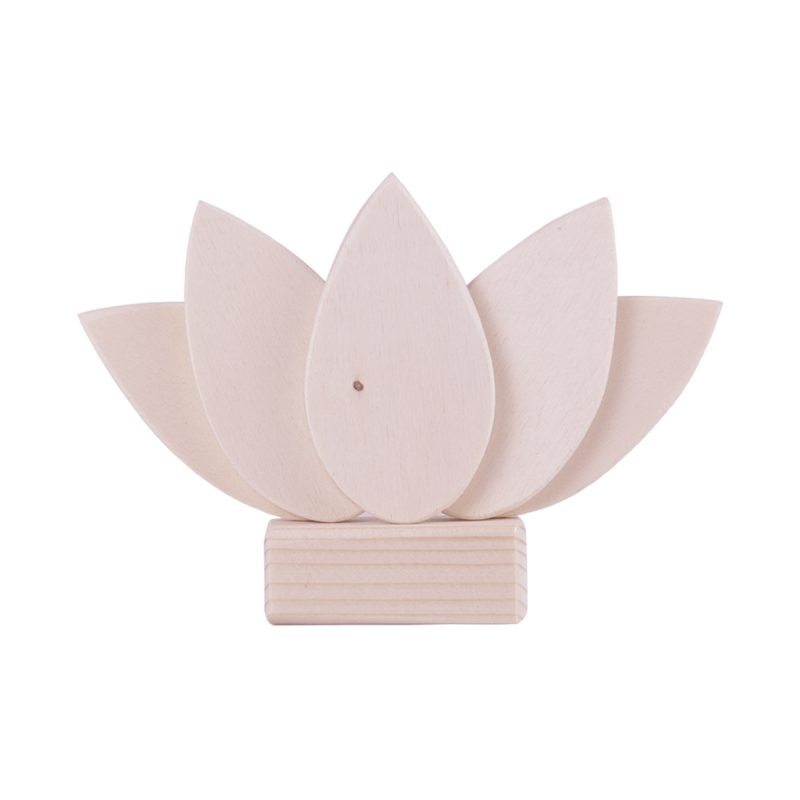 Flor de loto madera 5 pétalos
