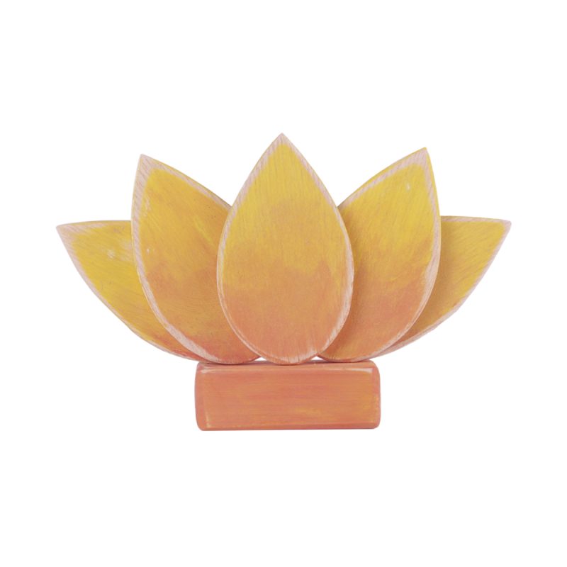 Flor de loto naranja de 5 pétalos