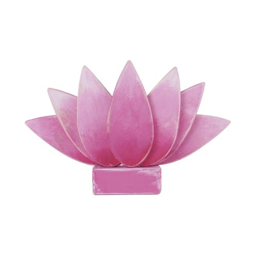 Flor de loto rosa de 7 pétalos