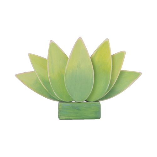 Flor de loto verde de 7 pétalos