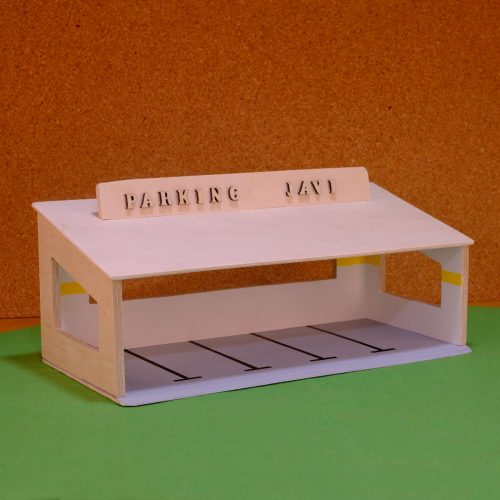 Garaje personalizable con el nombre del niño