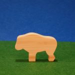 bisonte cria de madera, para niños menores de 3 años