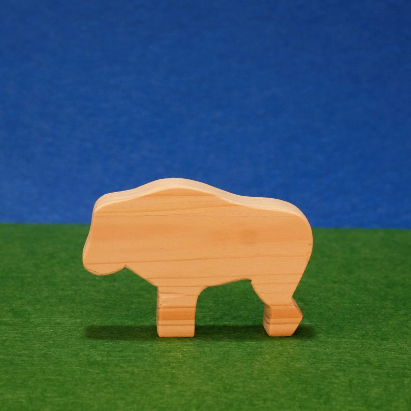 bisonte cria de madera, para niños menores de 3 años
