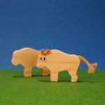 bisontes cria de madera, juguete ecologico