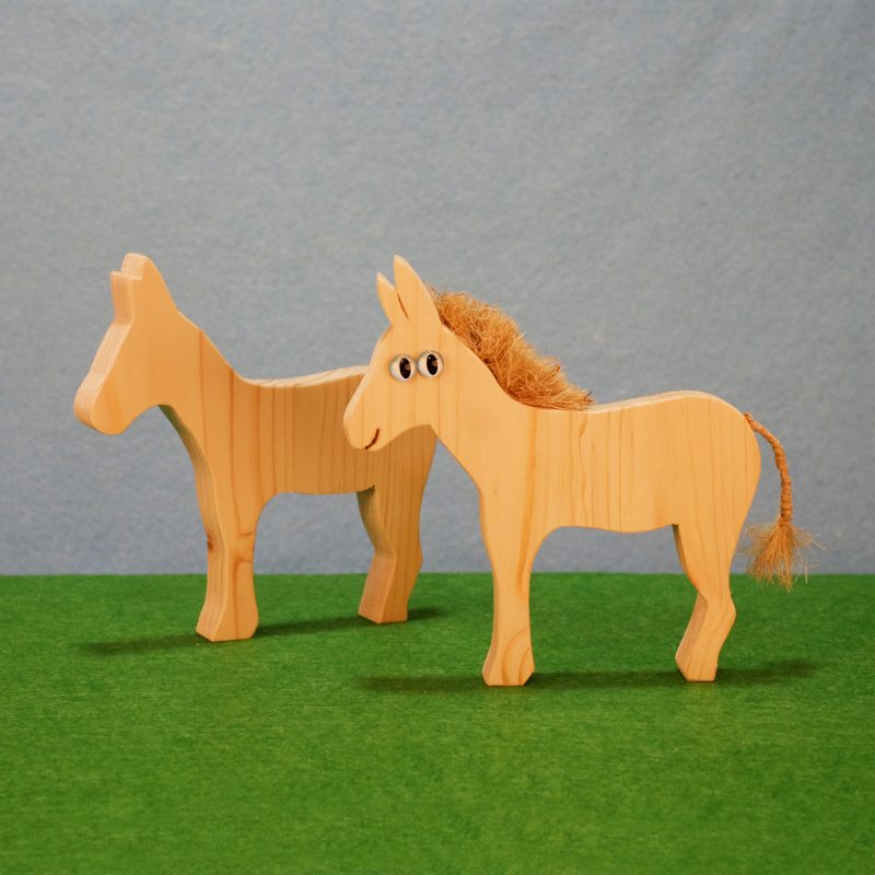 Burros de madera, juguete infantil