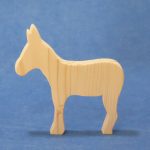 Burrito de madera, silueta sin decoración