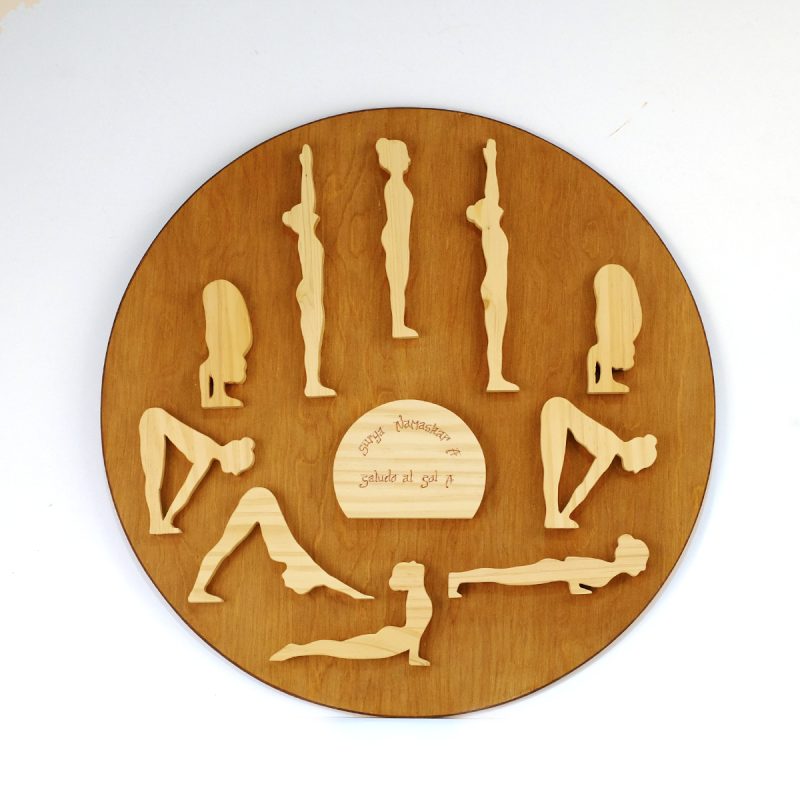 Saludo al Sol A, secuencia completa sobre base redonda