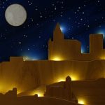 Detalle de la iluminación del cuadro de Alcalá la Real de madera.