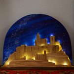 Cuadro tridimensional iluminado de la Fortaleza de la Mota, regalo de Alcalá la Real