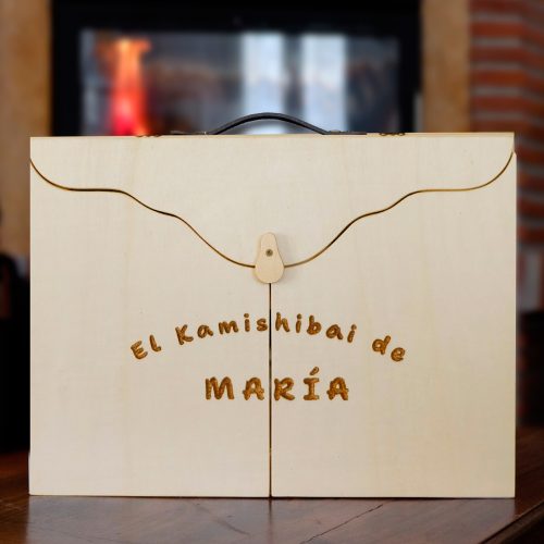 Kamishibai personalizado tamaño A3, pirograbado