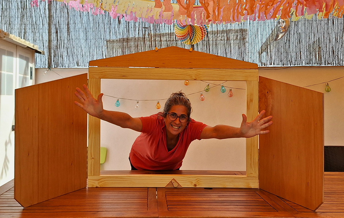 Kamishibai de tamaño grande para cuentacuentos, hecho a medida